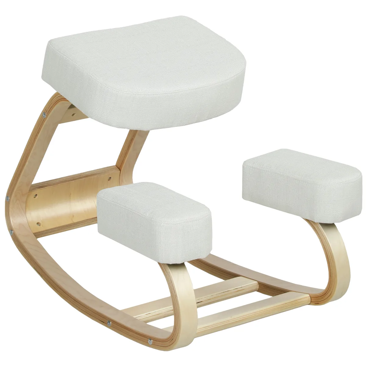 Scaun de Genunchi Ergonomic Vinsetto Mesteacăn Crem