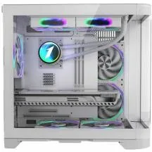 1st PLAYER UV5 Cube Tower ARGB Tempered Glass Alb