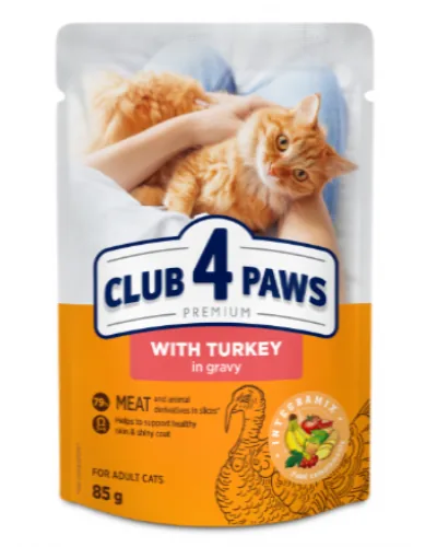 Plic Hrana Umeda Pisici Club 4 Paws Curcan 85g