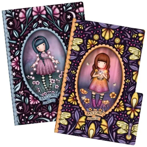 2 Caiete Santoro Gorjuss In The Forest Fairy Dusk Firefly Dawn A5 Linii Largi