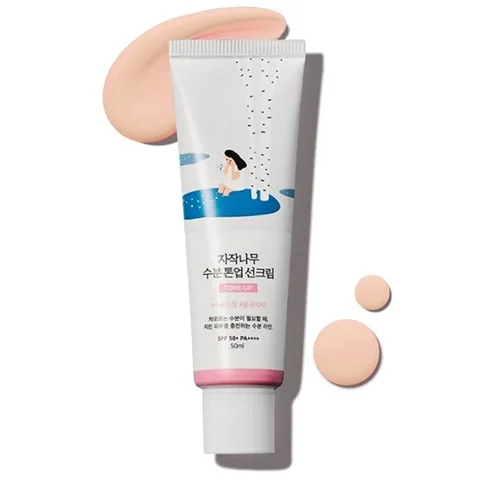 Cremă de Protecție Solară Round Lab Birch Moisture Tone-Up Renewal 50ml