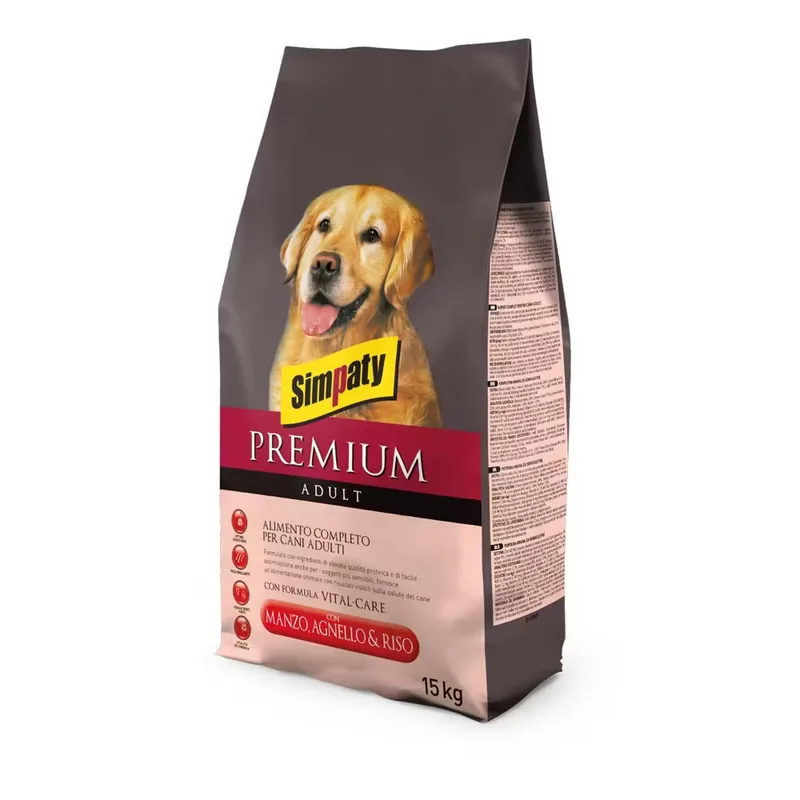 Hrana Uscata Pentru Caini Effeffe Pet Food Simpaty Premium Vita Miel Orez 15kg