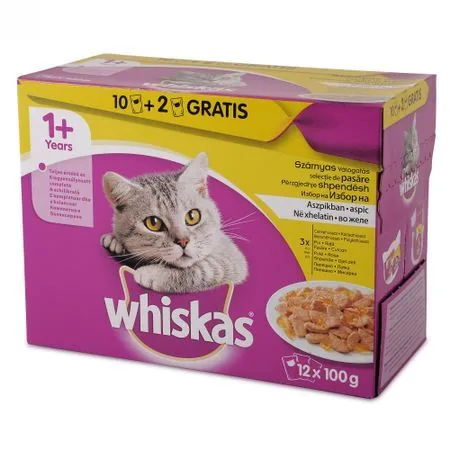Whiskas Plic Adult Selectii Pasare 12x100g