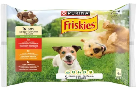 Plic Caine Friskies Vita Pui Miel 4x85g