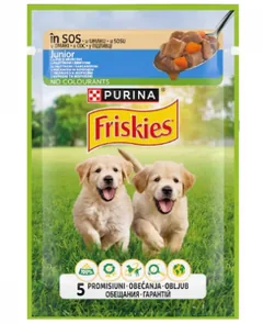 Hrana Umeda pentru Caini Friskies Junior Pui/Morcovi 100g