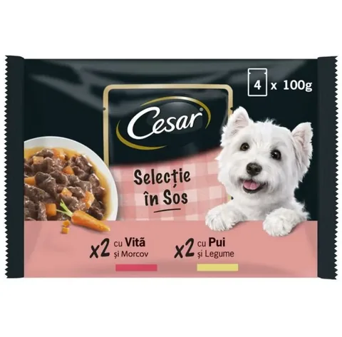 Cesar Selectii in Sos 4x100g Pui si Vita