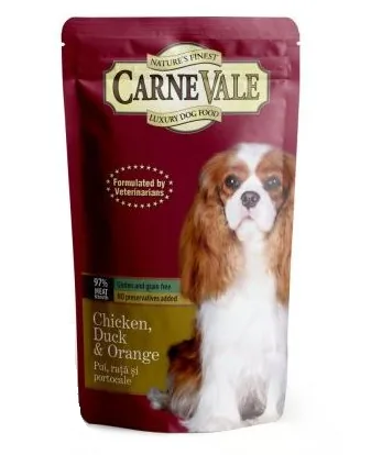 Plic Caine Carnevale Pui Rata Portocale 125g