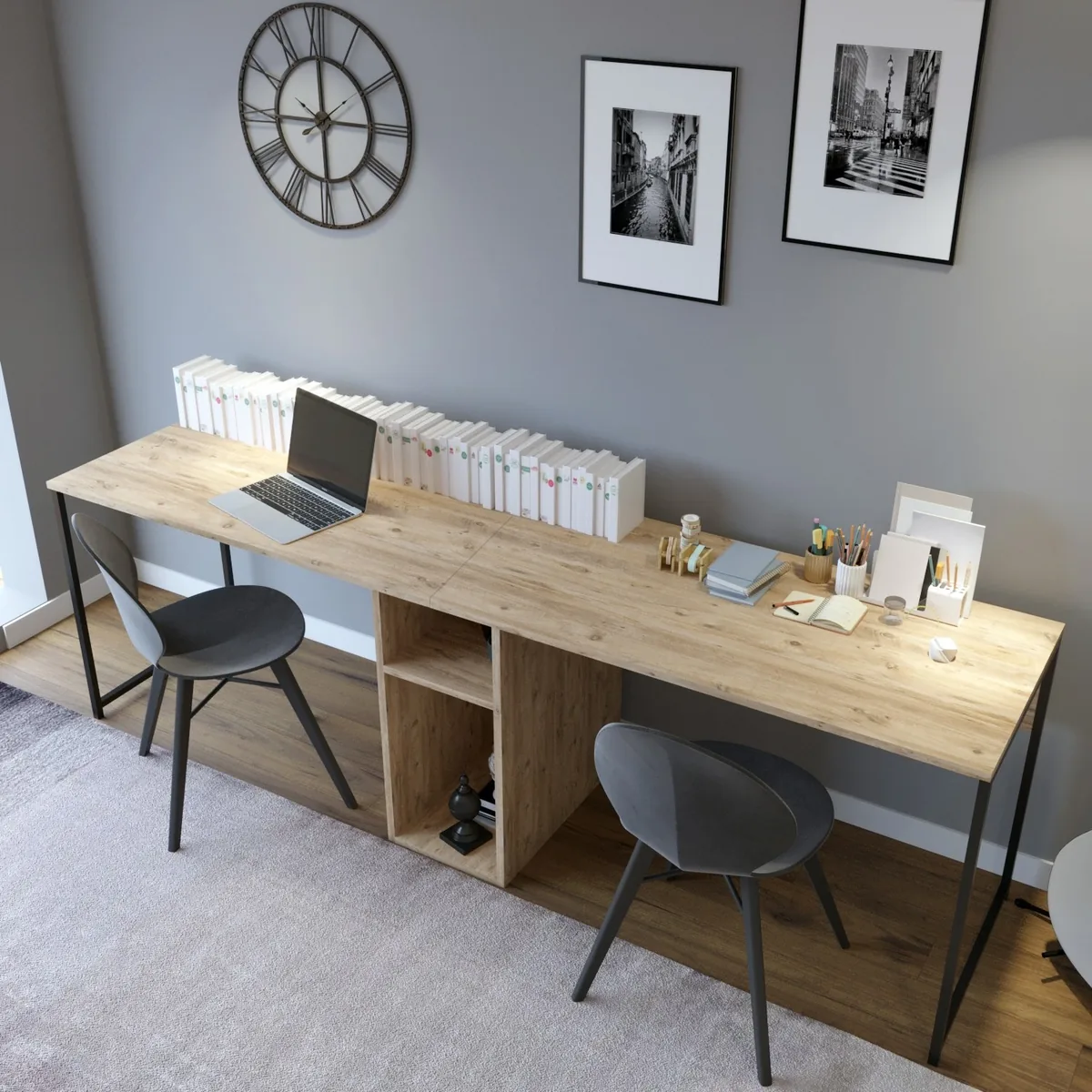 Birou Modern Stejar L196