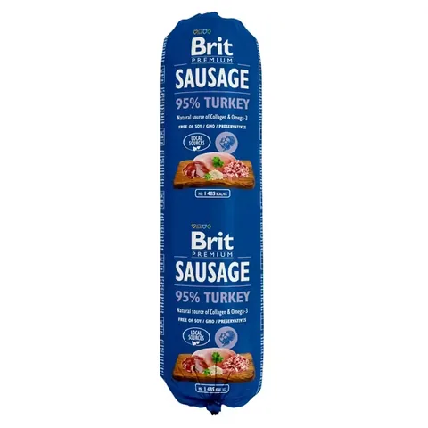 Hrana Umeda pentru Caini Brit Premium Salam Curcan 800g