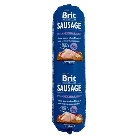 Salam pentru Caini Brit Premium Pui si Iepure 800g