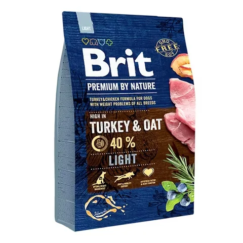 Hrana Uscata pentru Caini Brit Premium by Nature Adult Light 3kg