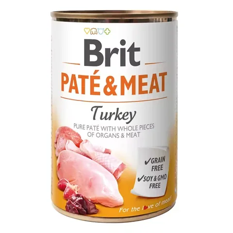 Pate Caini Brit Pate & Meat Turkey 400g
