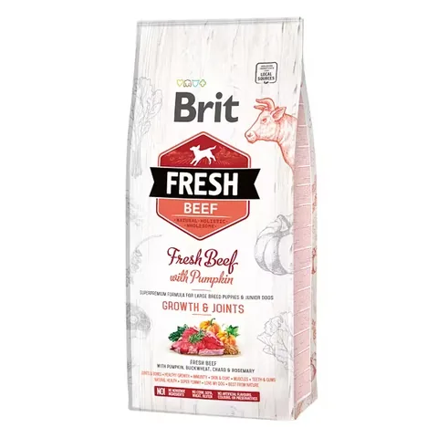 Hrana Uscata Catei Brit Fresh Beef and Pumpkin Puppy Large 12kg