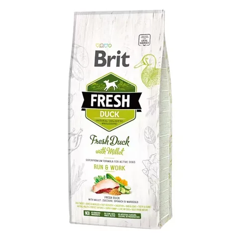 Hrana Uscata Pentru Caini Brit Fresh Duck and Millet Active 12kg