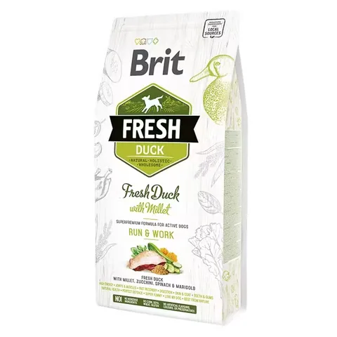 Hrana Uscata Caini Brit Fresh Duck and Millet Active 2.5kg