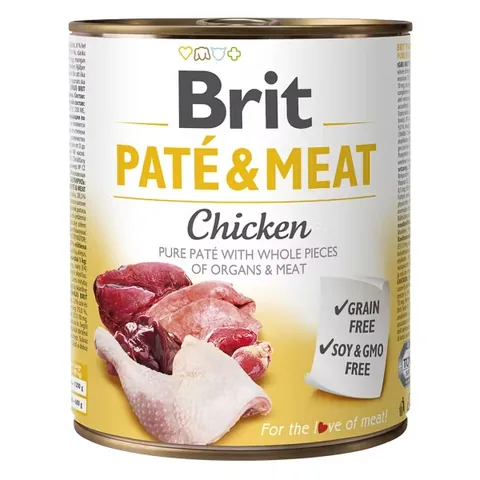 Hrana Umeda Pentru Caini Brit Pate and Meat Pui 800g