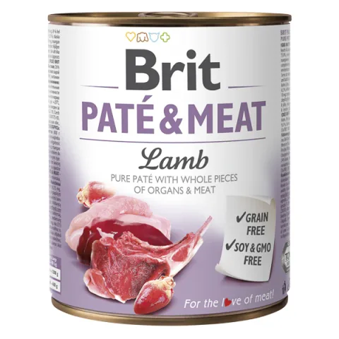 Hrana Umeda pentru Caini Brit Pate & Meat Miel 800g