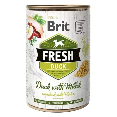 Hrana Umeda pentru Caini Brit Fresh Duck with Millet 400g