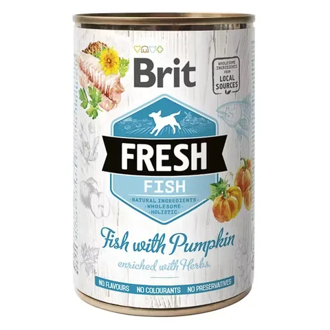 Hrana Umeda pentru Caini Brit Fresh Fish with Pumpkin 400g
