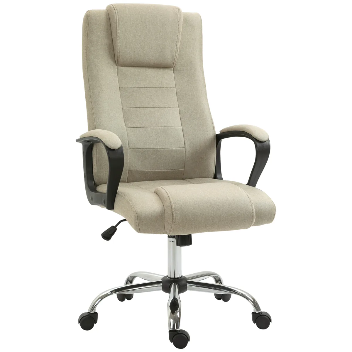 Scaun de Birou Ergonomic Vinsetto Rotativ Inclinabil Tetiera Tesatura In Bej