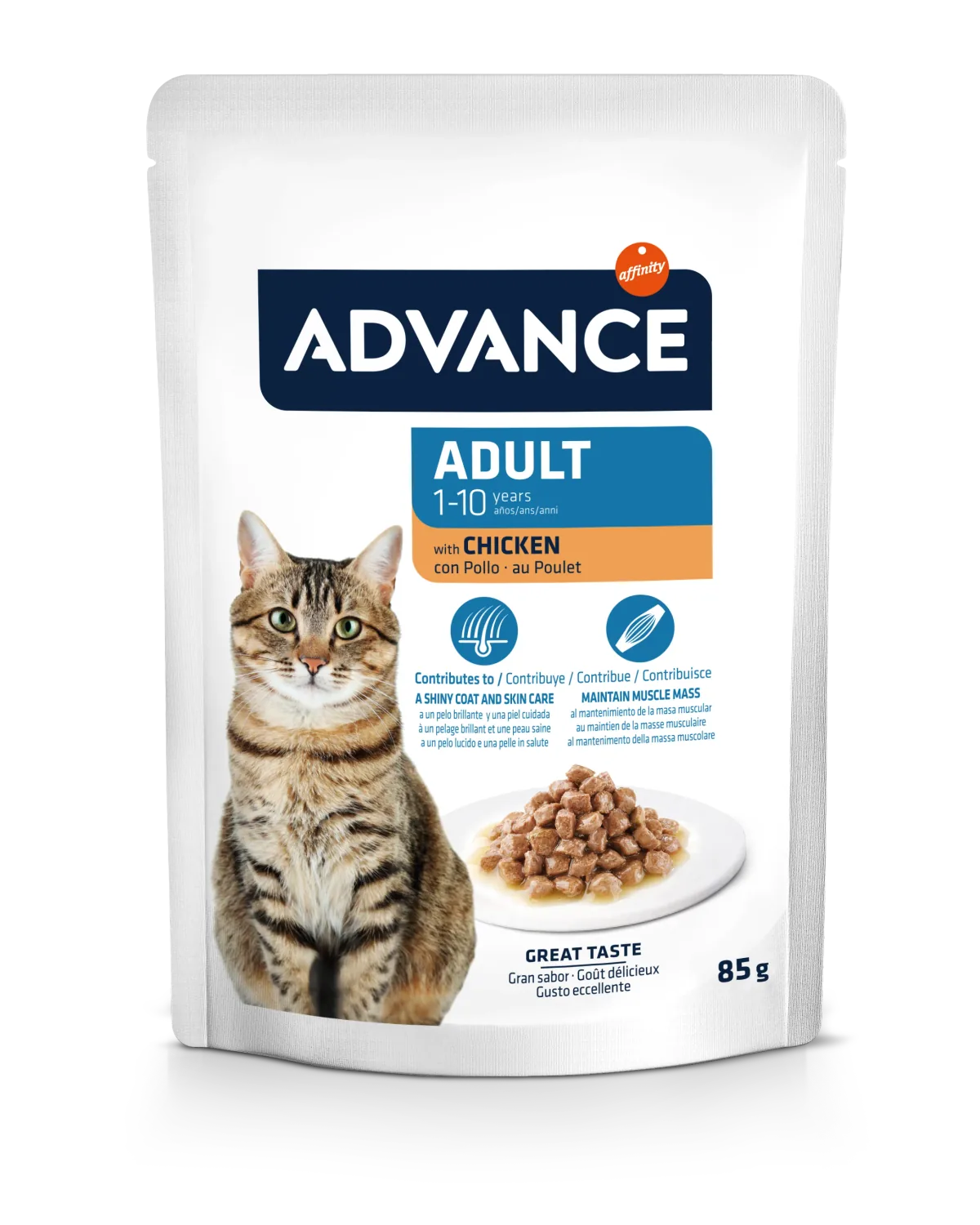 Hrana Umeda Pisici Advance Adult cu Pui 85g