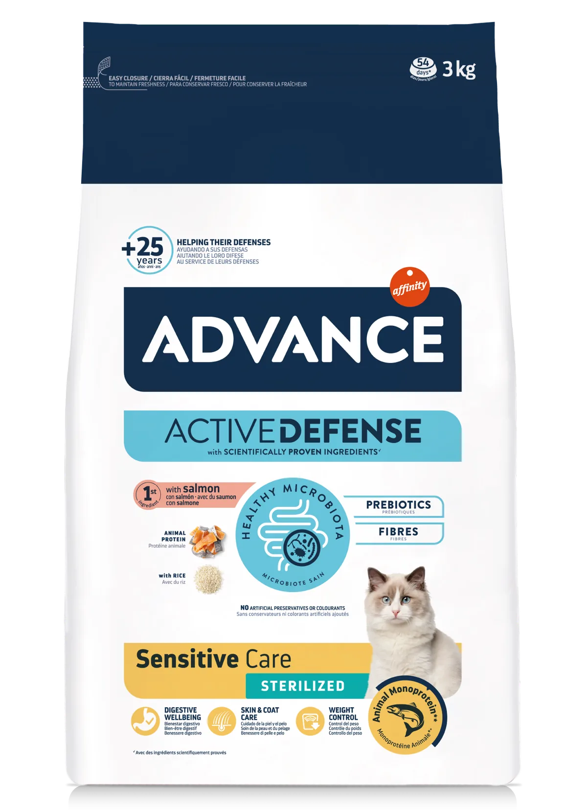 Hrana Uscata pentru Pisici Advance Cat Adult Sterilizat Somon 3kg