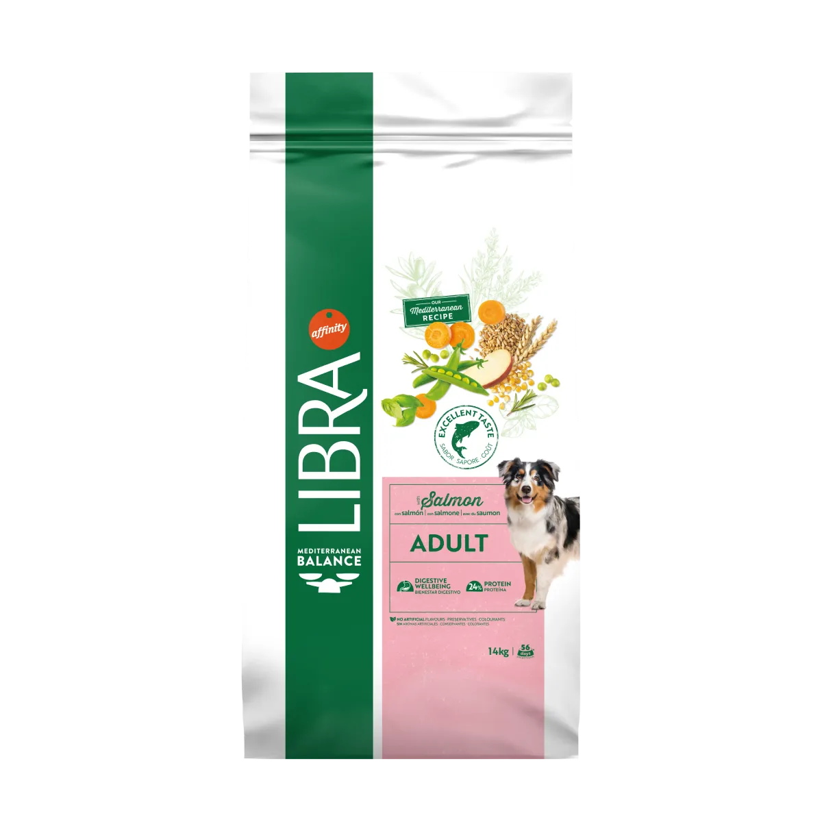Hrana Uscata pentru Caini Libra Dog Adult Medium-Maxi Somon 14kg
