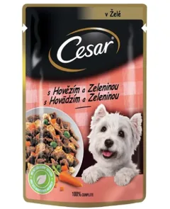 Plic Hrana Caini Cesar Vita si Legume in Aspic 100g