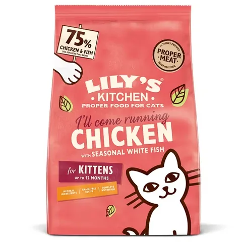 Hrana Uscata pentru Pisoi Lilys Kitchen Pui si Peste Alb 800g