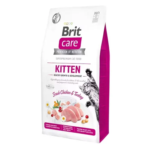 Hrana Uscata pentru Pisici Brit Care Cat GF Kitten Healthy Growth and Development 7kg