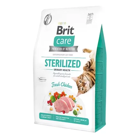 Hrana Uscata Pentru Pisici Brit Care Cat GF Sterilized Urinary Health 2kg