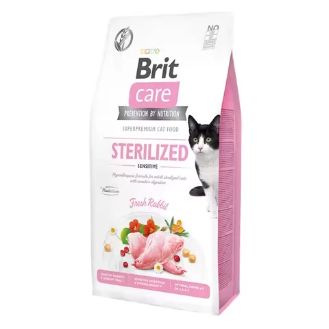 Hrana Uscata pentru Pisici Brit Care Cat GF Sterilized Sensitive 7kg