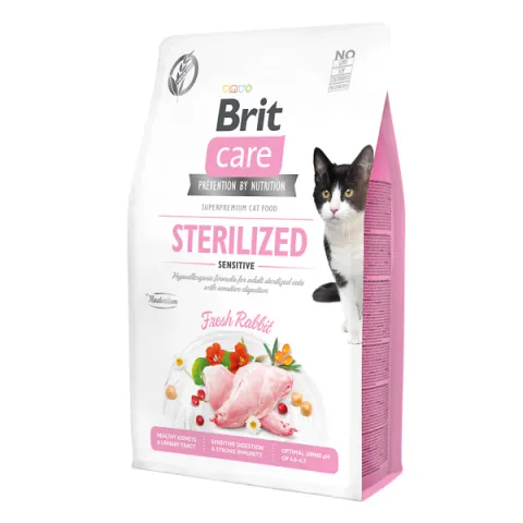 Hrana Uscata pentru Pisici Brit Care Grain-Free Sterilized Sensitive 2kg