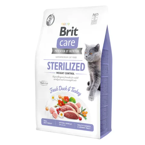 Hrana Uscata Pentru Pisici Brit Care Grain-Free Sterilized Weight Control 2kg