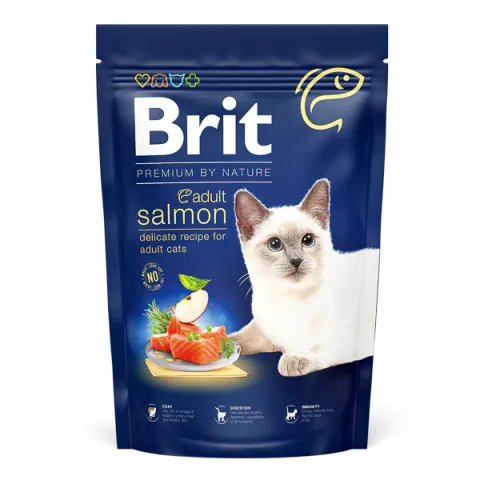 Hrana Uscata pentru Pisici Brit Premium By Nature Adult Somon 1.5kg