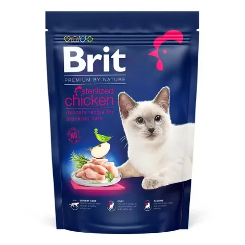 Hrana Uscata pentru Pisici Brit Premium by Nature Sterilizat Pui 800g