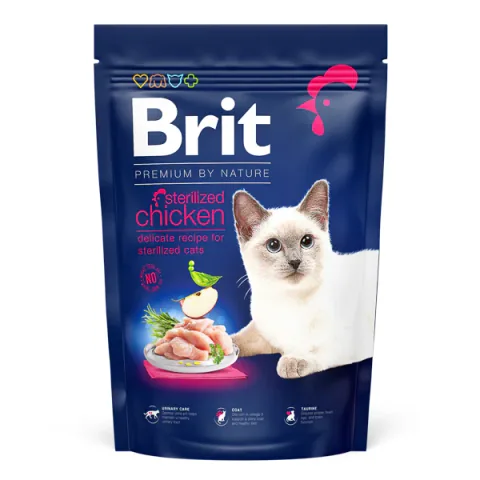 Hrana Uscata Pentru Pisici Brit Premium By Nature Sterilized Pui 1.5kg