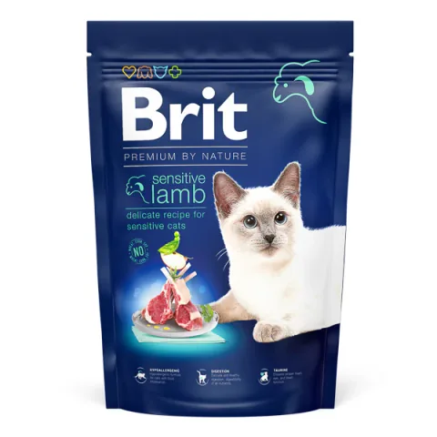 Hrana Uscata Pentru Pisici Brit Premium By Nature Sensitive Miel 1.5kg