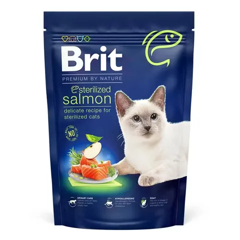 Hrana Uscata pentru Pisici Brit Premium by Nature Cat Sterilized Salmon 800g