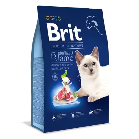 Hrana Uscata pentru Pisici Brit Premium by Nature Sterilizat Miel 8kg