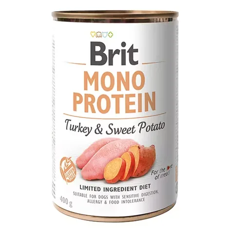 Hrana Umeda pentru Caini Brit Mono Protein Turkey & Sweet Potato 400g