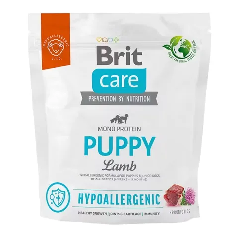 Hrana Uscata pentru Catei Brit Care Hypoallergenic Puppy Lamb & Rice 1kg
