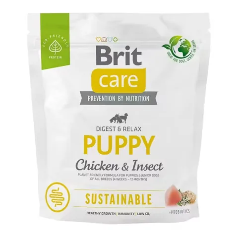 Brit Care Dog Sustainable Puppy Rase Mari Insecte Pui 1kg