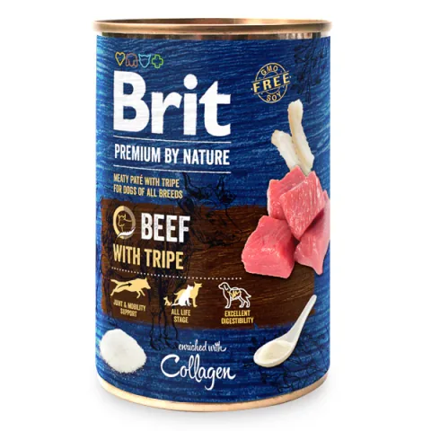 Hrana Umeda pentru Caini Brit Premium Beef With Tripes 400g