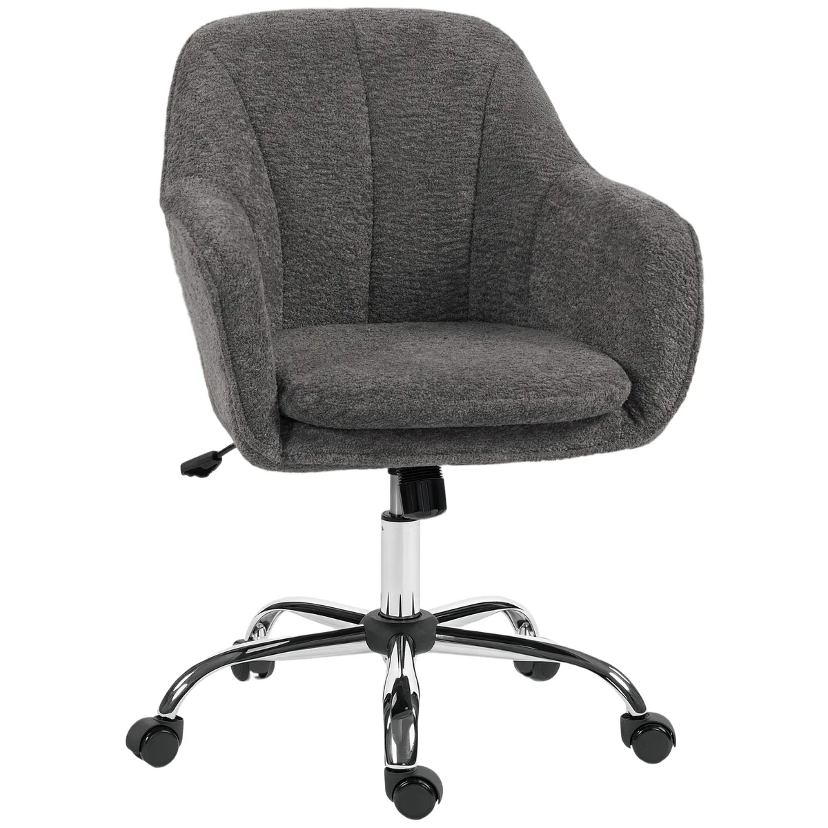 Scaun de Birou HOMCOM Ergonomic Reglabil pe Inaltime Pivotant Balans Gri