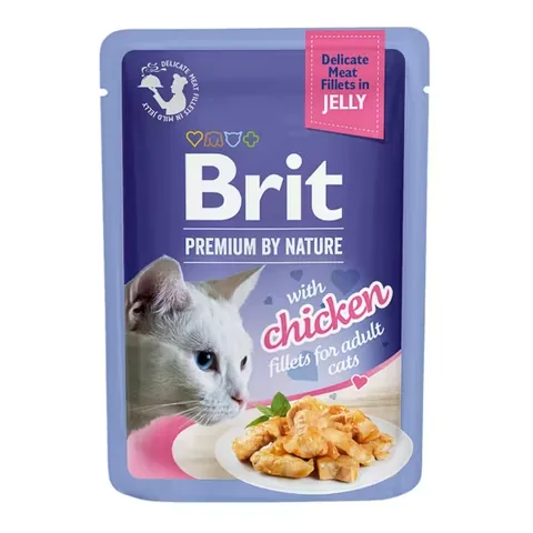 Hrana Umeda pentru Pisici Brit Premium Delicate Chicken in Jelly 85g