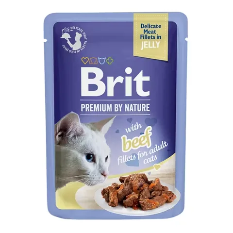 Hrana Umeda pentru Pisici Brit Premium Cat Delicate Vita in Aspic 85g