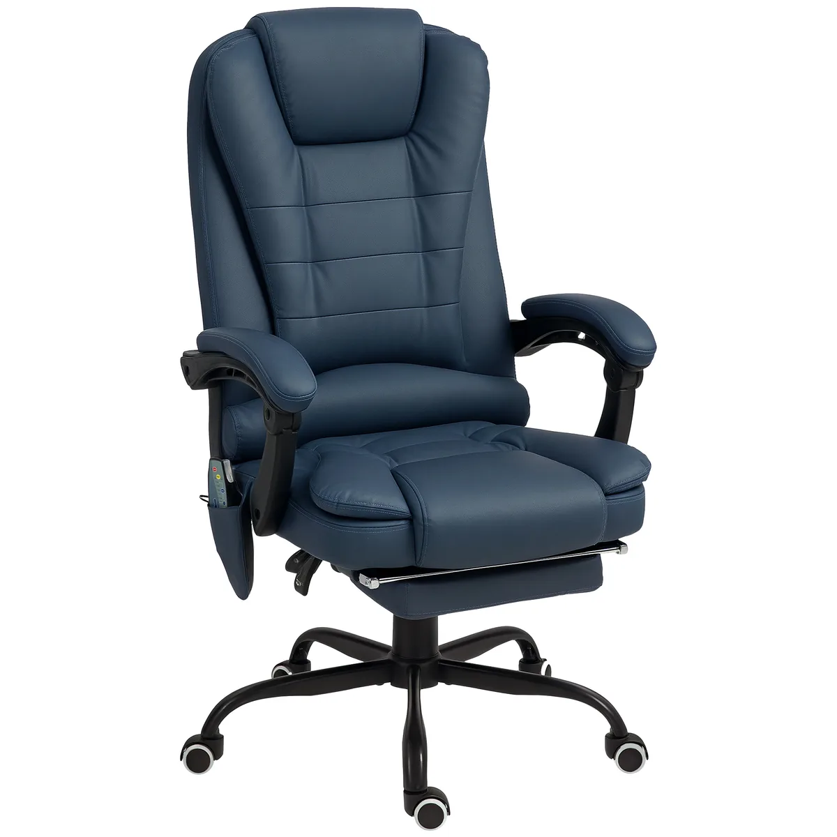 Scaun de Birou Vinsetto Ergonomic 7 Puncte de Masaj Suport Picioare Reglabil Albastru
