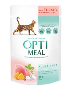 Hrana Umeda pentru Pisici Optimeal Curcan 85g