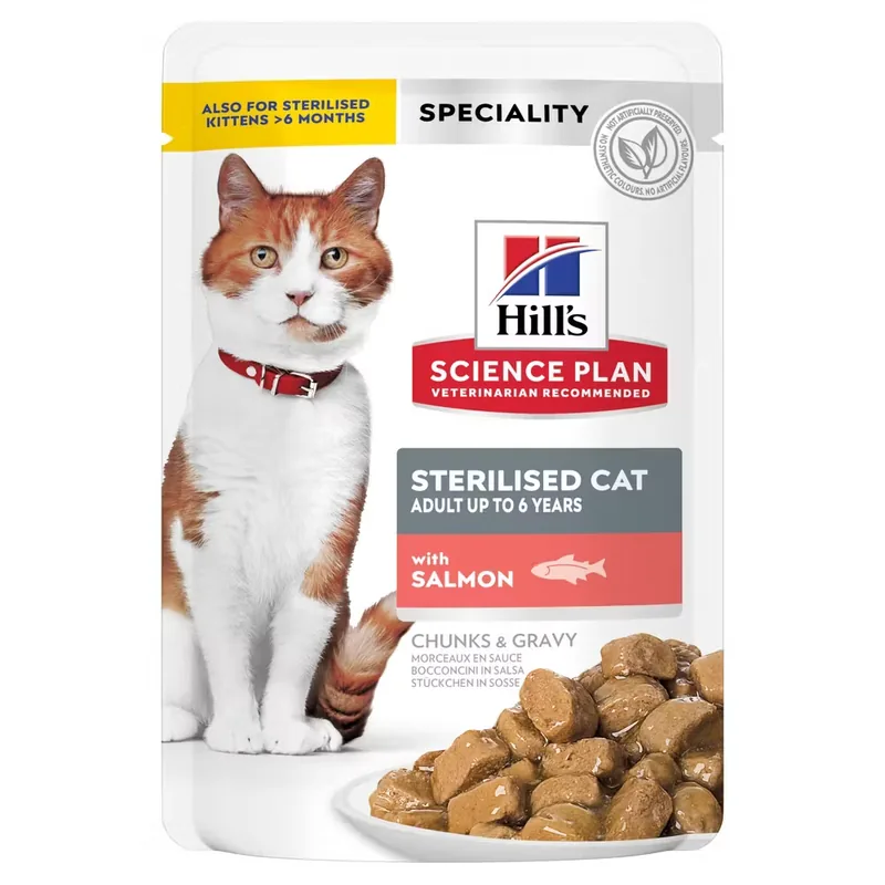 Hrana Umeda Pisici Hills Science Plan Sterilised Adult Somon 85g